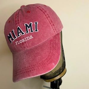 Distressed Adjustable Miami Florida Hat